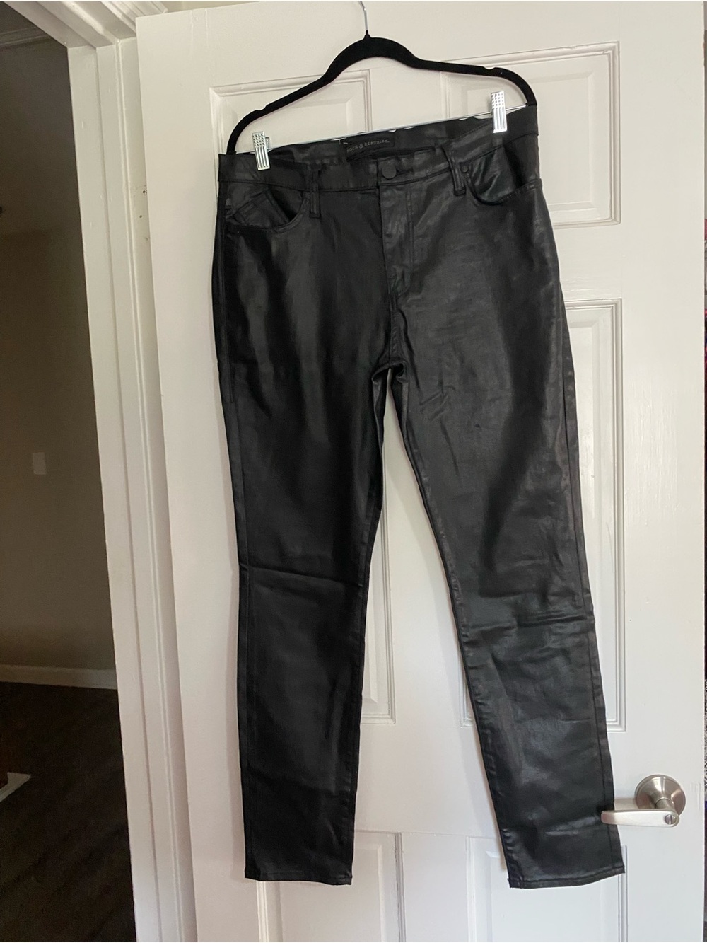 Fashion Nova Black Faux Leather Skinny Pants